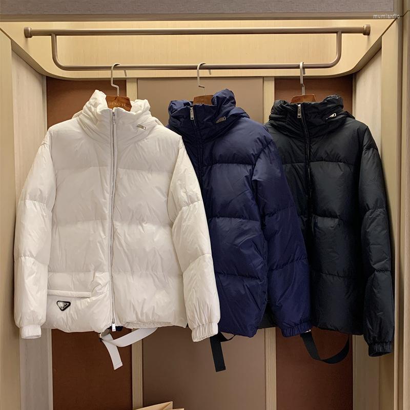 

Women's Down LCLU 2022 WINTER WIND PROOF SHORT SOLID WHITE DUCK COATS