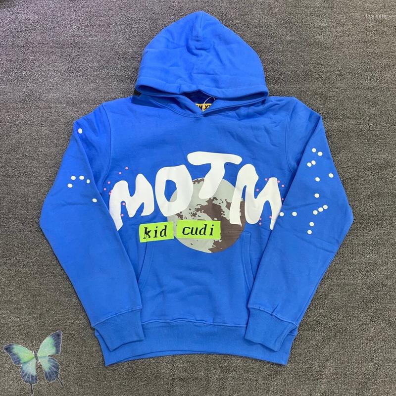 

Men' Hoodies Life Goes By CPFM.XYZ Blue Terry Kid Cudi Collaborative 3D Print Hoodie Sweatshirts