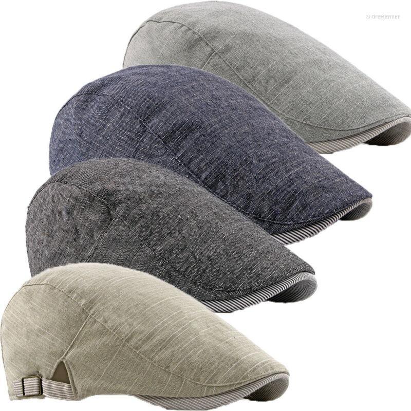 

Berets Mens Ivy Hat Cotton Sboy Gatsby Cap Golf Driving Flat Cabbie Beret, White