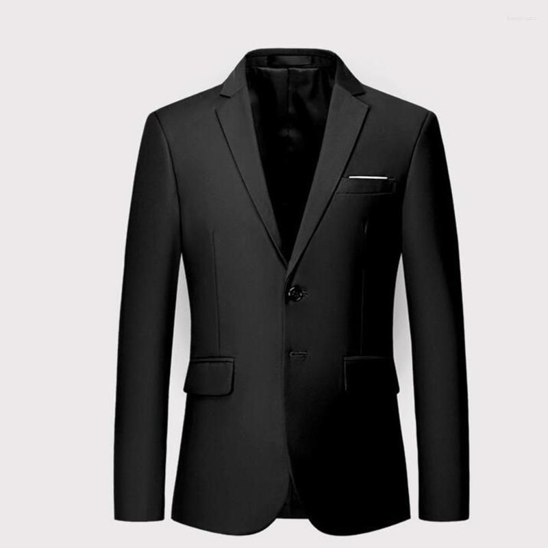 

Men's Suits 2022 Men Jacket Notched Collar Spring Autumn Solid Casual Blazers Long Sleeve Stand Button Fashion, Picture shown