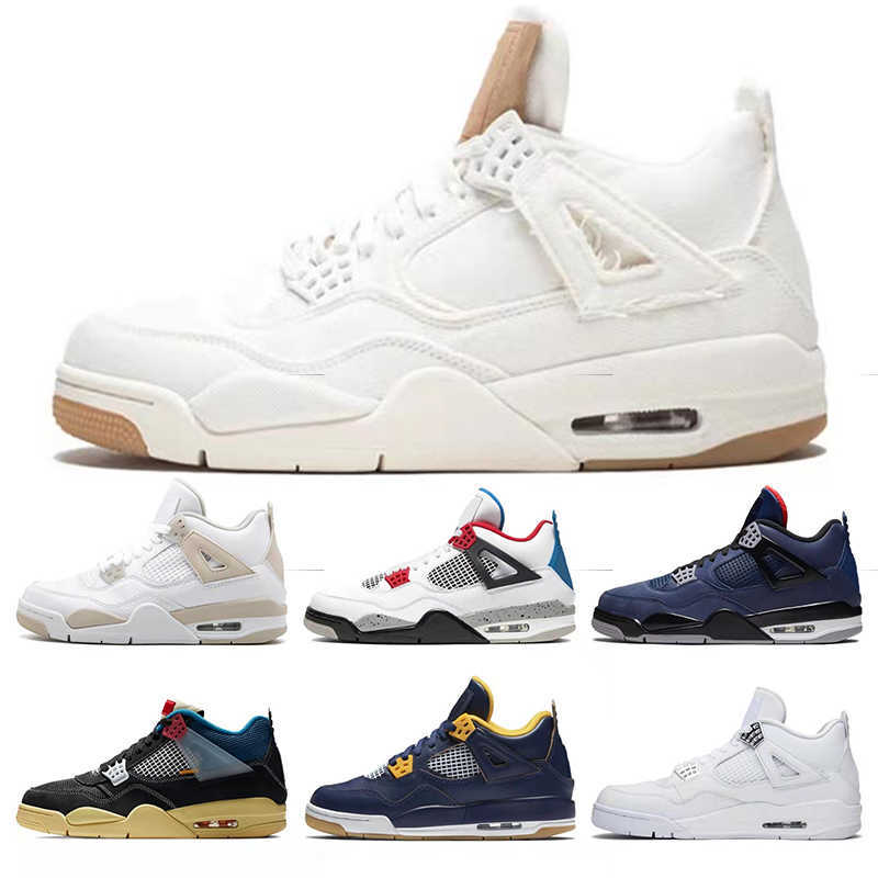 

Basketball Shoes Women Sneakers Black Cat University Blue White Oreo Cool Grey Metallic Purple Bred Shimmer Cactus Jack Infrared 4 4S Men Us, 29