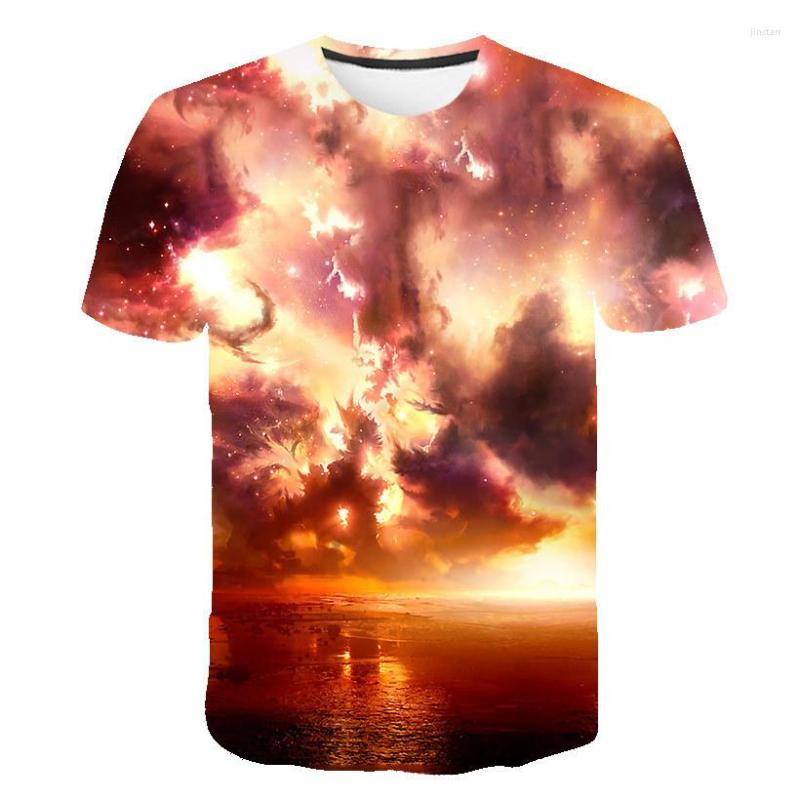 

Men' T Shirts Summer T-shirt Street Cool Style 3D Printing Fashion Men' Hip-Hop Round Neck