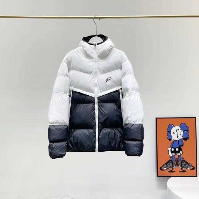 

Designer Nikis Down Jacket Men's Loose Tech Fleece Cotton Men's And Women's Cotton Bread Clothes Waterproof Short Bread Clothes White