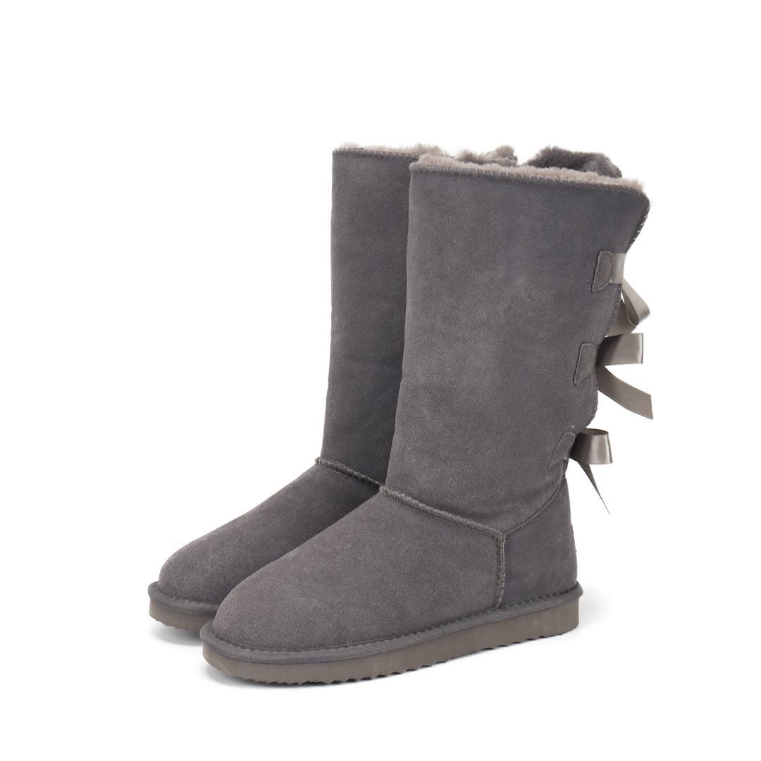 50Color ASH Winter women's ankle boots winter womens fox fur wedges shoes in Australian With Box Size 5-11