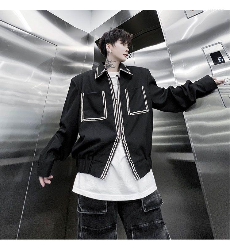 

Men's Jackets Vb987 Fashion Men's Coats & 2022 Runway Luxury European Design Party Style Clothing, Black