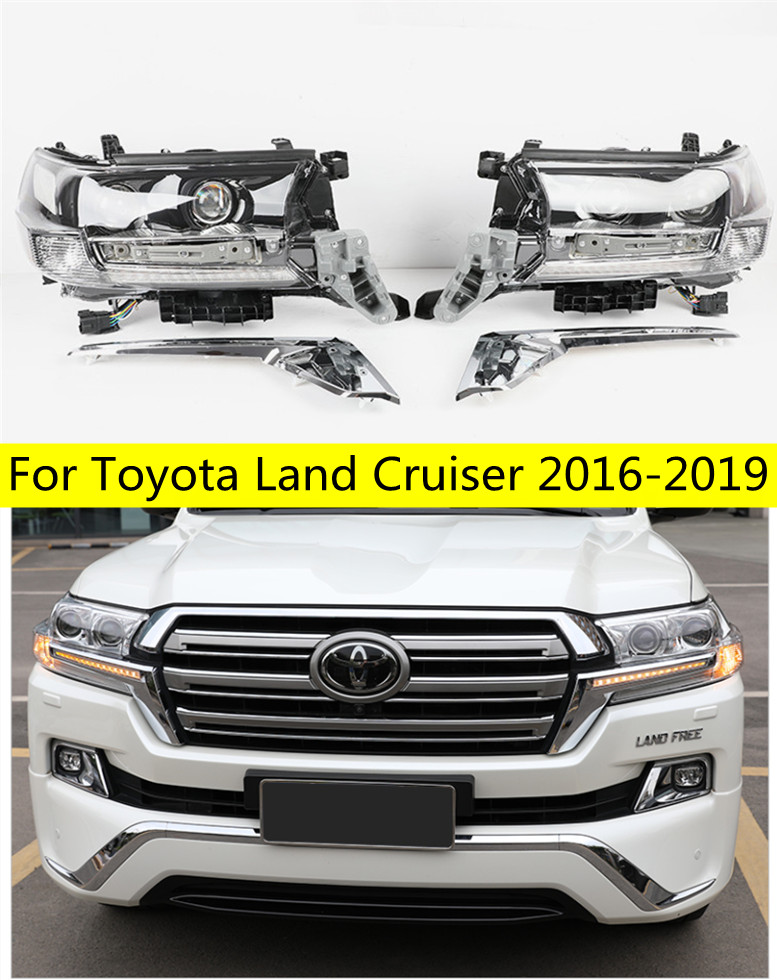 

Car Styling Head Lamp for Toyota Land Cruiser Headlights 20 16-20 19 LC200 LED Headlight DRL Hid Bi Xenon Auto Accessories
