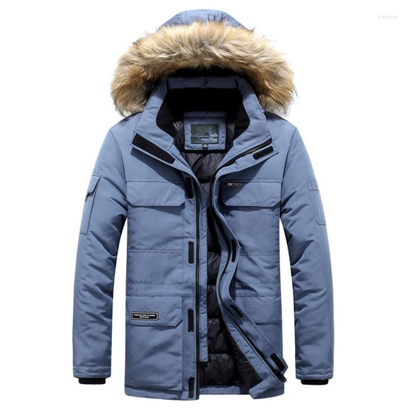 

Men's Down Mens Winter Jacket Plus Size 5XL 6XL Parkas Men Thick Cotton Multi-pocket Hooded Casual Outwear Coat Male Hombre Invierno, Yellow