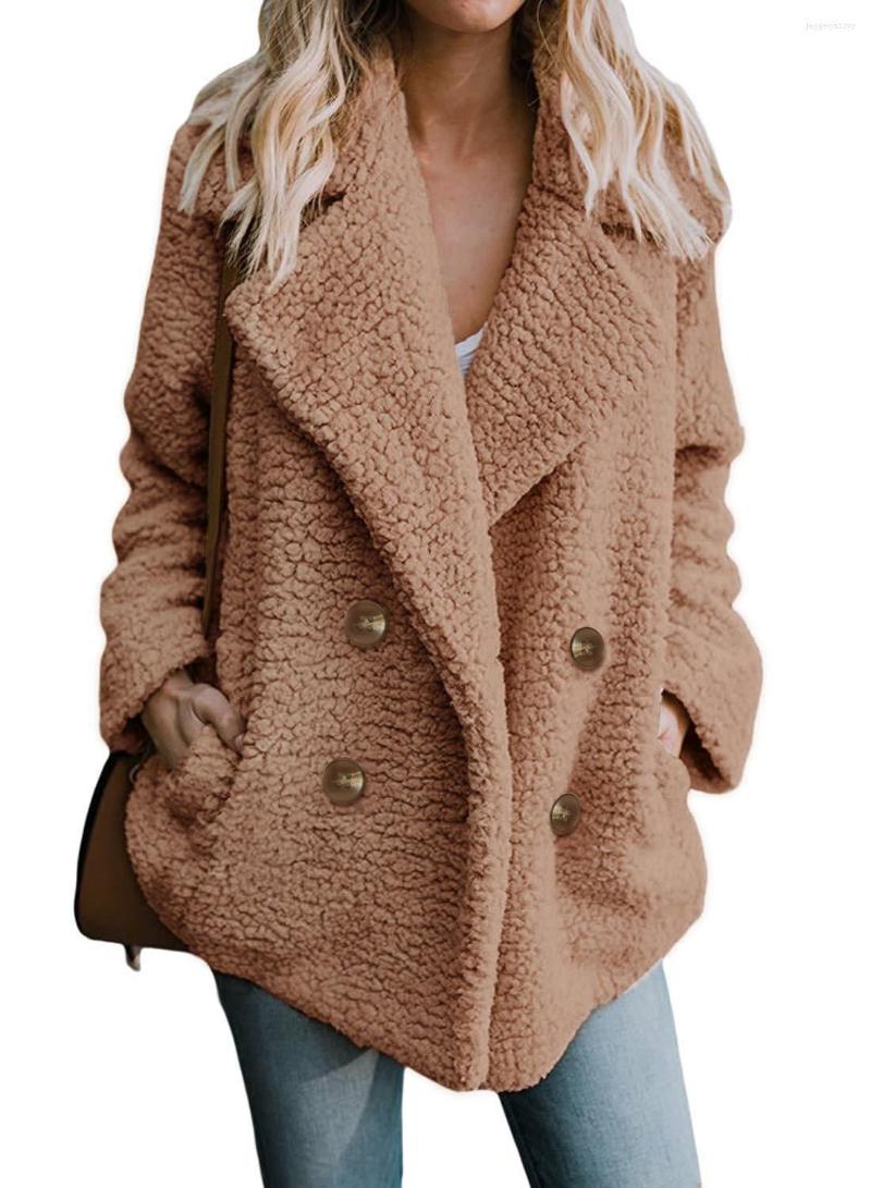 

Women' Fur Women' Leather Coat Fall Winter Fashion Casual Plush Top Female Faux, Beige