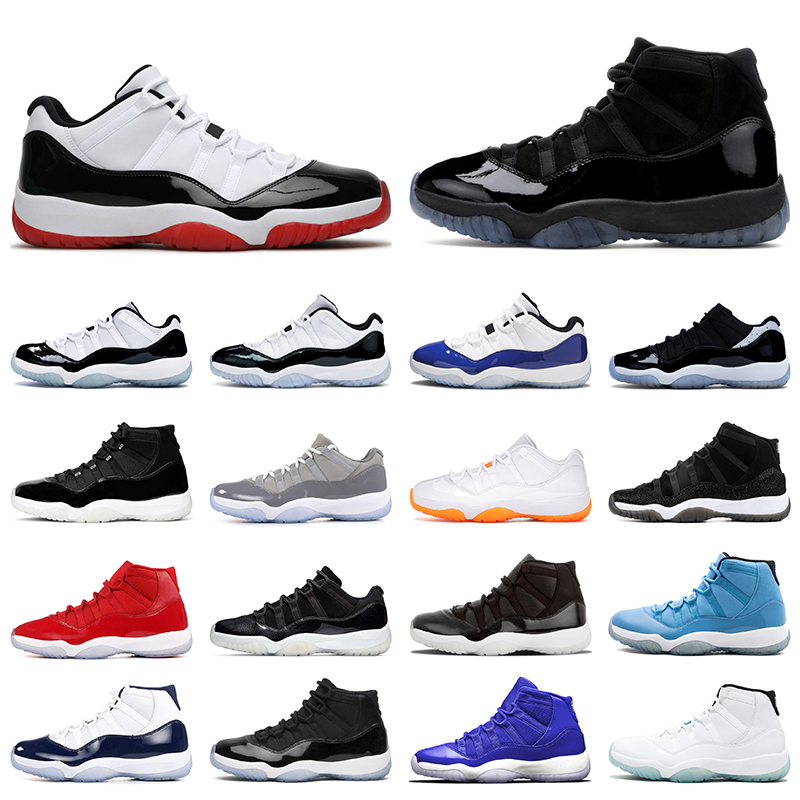 

Jumpman 11 11s Basketball Shoes Mens Womens White Bred Emerald Cool Grey Gamma Blue Cap and Gown Win Like Sports Trainers Sneakers, Pantone