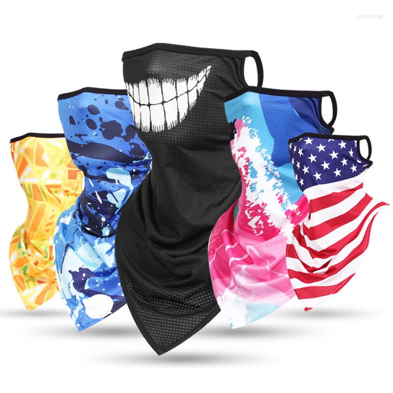 

Bandanas Fashion Print Sport Hiking Scarf Cycling Bandana Hanging-ear Hunting Fishing Neck Cover Gaiter Women Men Half Face Mask Summer