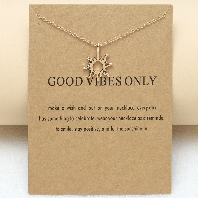 

Gold Plated Sun Pendant Necklace for Women Girls Wedding Jewelry Necklaces