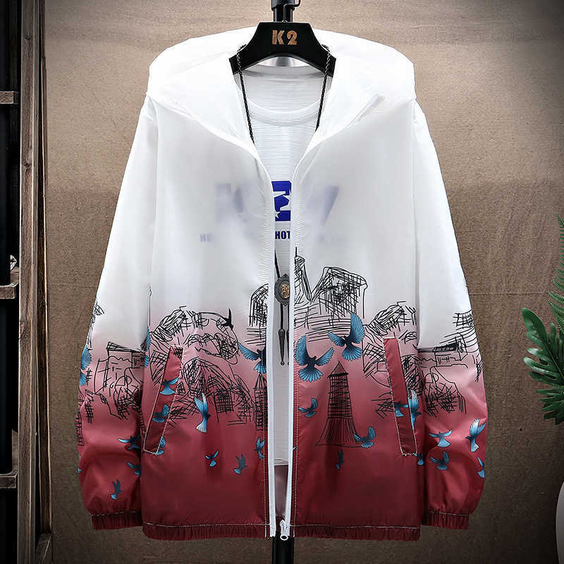 

Women's Jackets Women Basic Jackets Summer 2022 Print Colorful Oversize Print Thin Windbreaker Women Hooded Jacket Coat Zipper Woman Veste Femme T221008, Gray