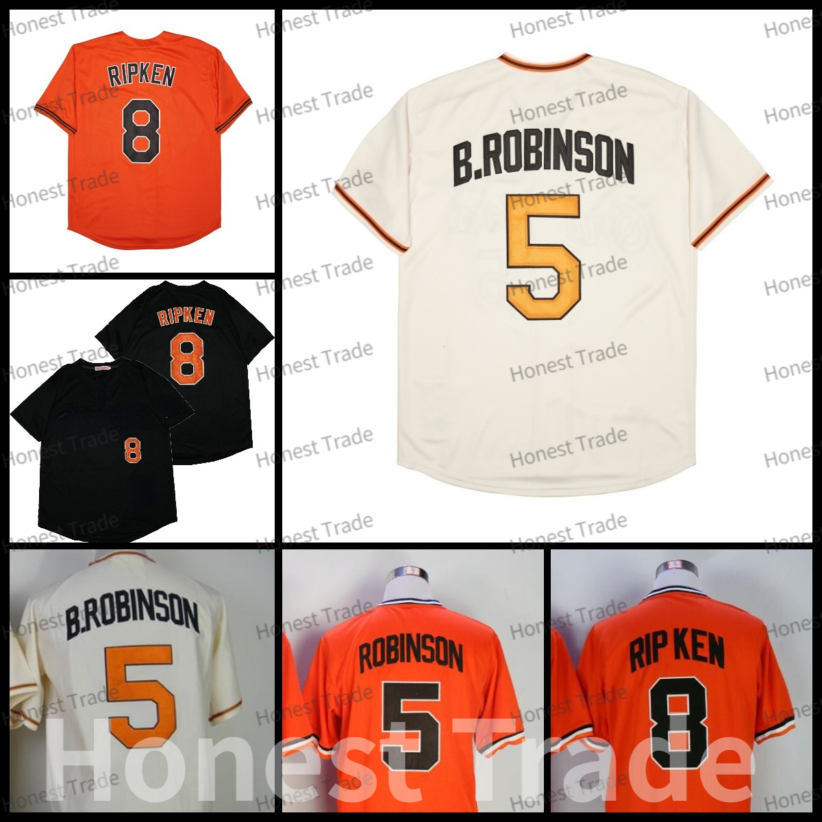 

Retro Baseball Jersey 8 Orange Cream Black Throwback Robinson Mens Jerseys 1983 1970 Pullover, Men jersey