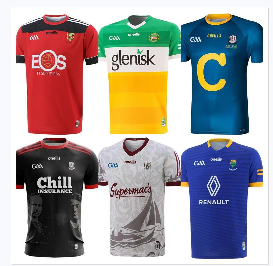 

22/23 GAA Rugby Jerseys Kilkenny Wexford Ireland GAA soccer Jersey Offaly Tyrone Remastered Commemoration football shirt Tipperary 22 23 home away, White