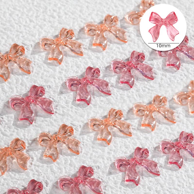 

Nail Art Decorations 100Pcs Charms Accessories Bow Tie Temperature UV Acrylic Parts Polish Change Color Gyaru Decoration Red Design 3d DIY