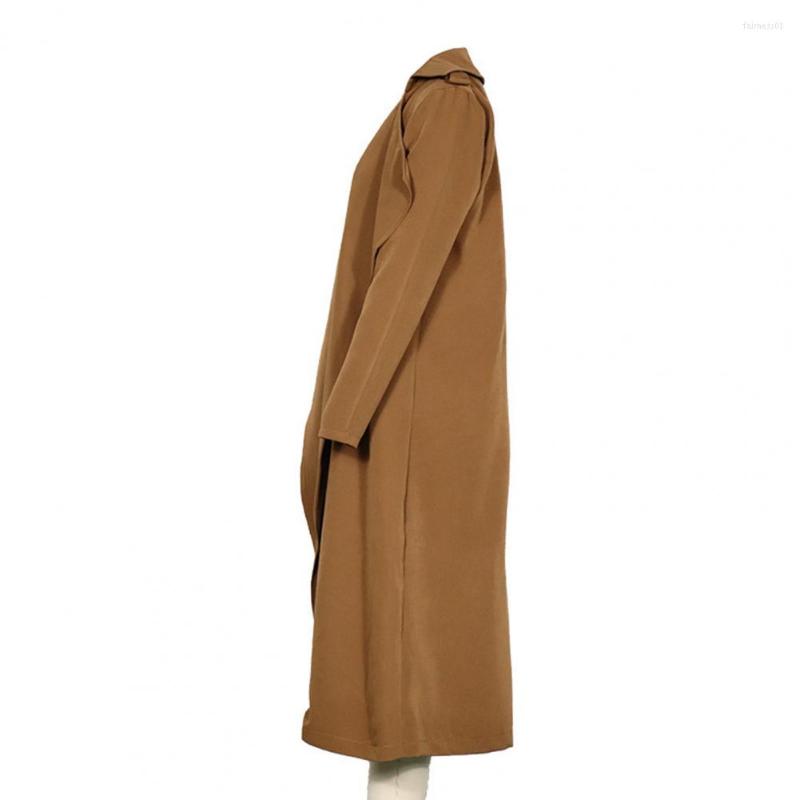 

Women' Trench Coats Trendy Spring Jacket Lightweight Cardigan Casual Mid-calf Length Coat, Beige
