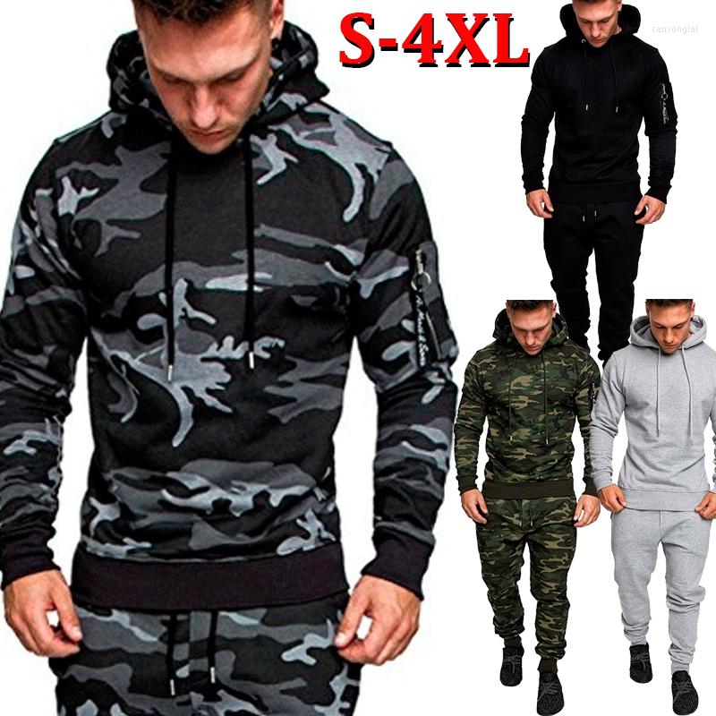 

Men' Tracksuits Men' Fashion Hoodies Suits Camouflage Clothing Style Jacket Outdoor Tracksuit Sportswear, Camouflage green