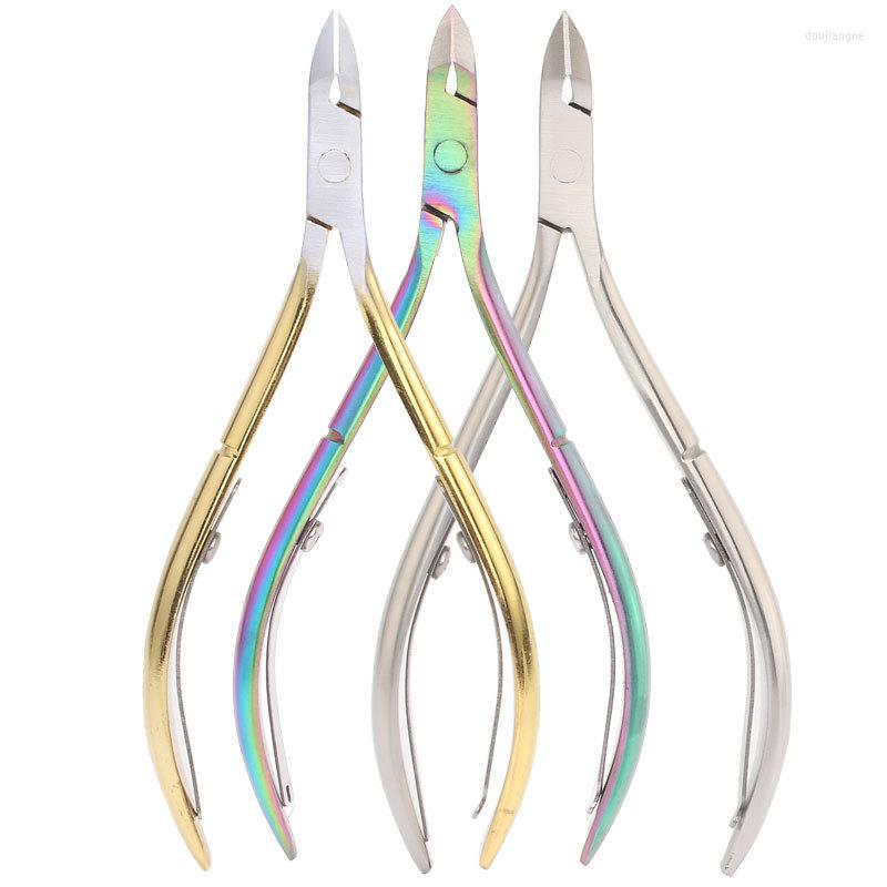 

Nail Art Kits Cuticle Scissors Stainless Steel Manicure Pedicure Tools Golden/Silver/Rainbow Dead Skin Scissor Nipper Clipper Tool