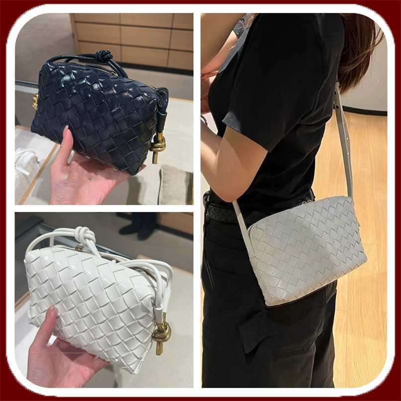 

Designer Bottegas Handbags Venetas Womens Bag Loop Box Woven Small Square Camera One Shoulder Crossbody, Navy