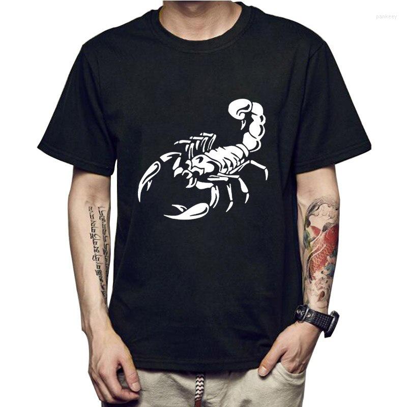 

Men' T Shirts XIN YI Men' T-shirt High Quality Comfortable Fabric Street Style Scorpion Printing Casual, Black