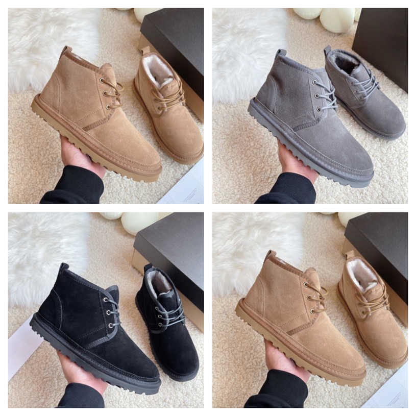 

2022 winter Men's Classic Boots men Casual Warm fur furry shoes Mini Boot women Winter Wool Shoe Booties Neumel Suede Boots Chestnut grey black fleece shoesSize US 34-45, Do not choose;separate color;contact me