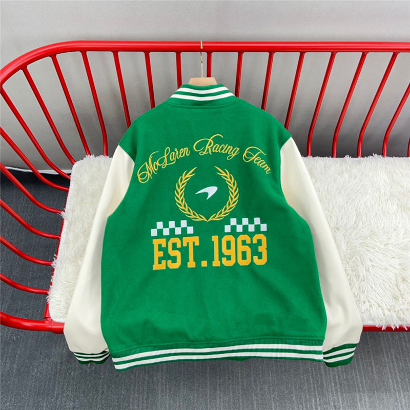 

Baseball Coat Men Women 1 Top Embroidered Leather Sleeves Outerwear Bomb Jackets