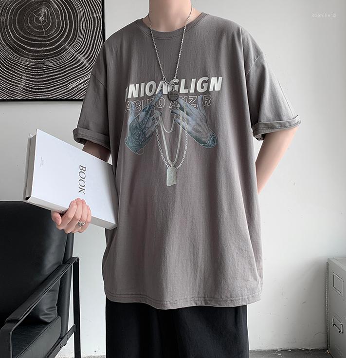 

Men's T Shirts M1290 Short-sleeved Men's Summer Thin Cotton Half-sleeve Top T-shirt, Auburn