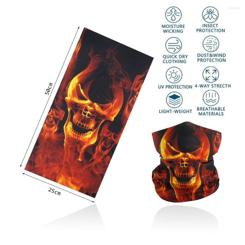 

Bandanas Skull Face Gaiter For Cycling Hiking Fishing UV Protection Quickdry Red Bandana Men Women Art Printing Scarf Gift Birthday