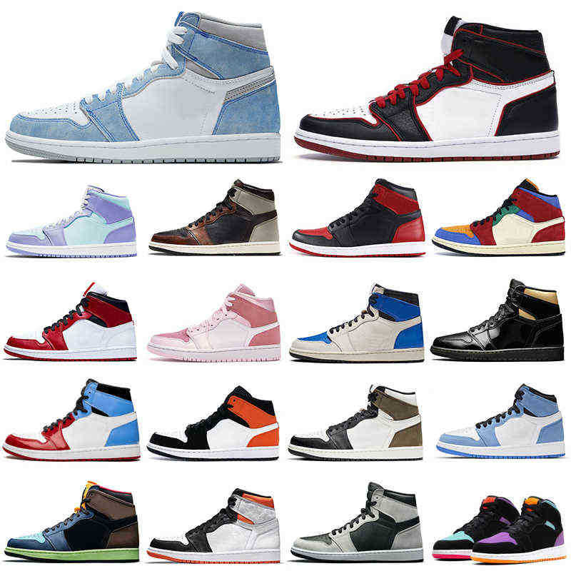 

Discount 1s men basketball shoes 1 University Blue Obsidian Bred Shadow Digital Pink women mens trainers sports sneakers Walking Jogging J OG designer shoes, 1s racer blue