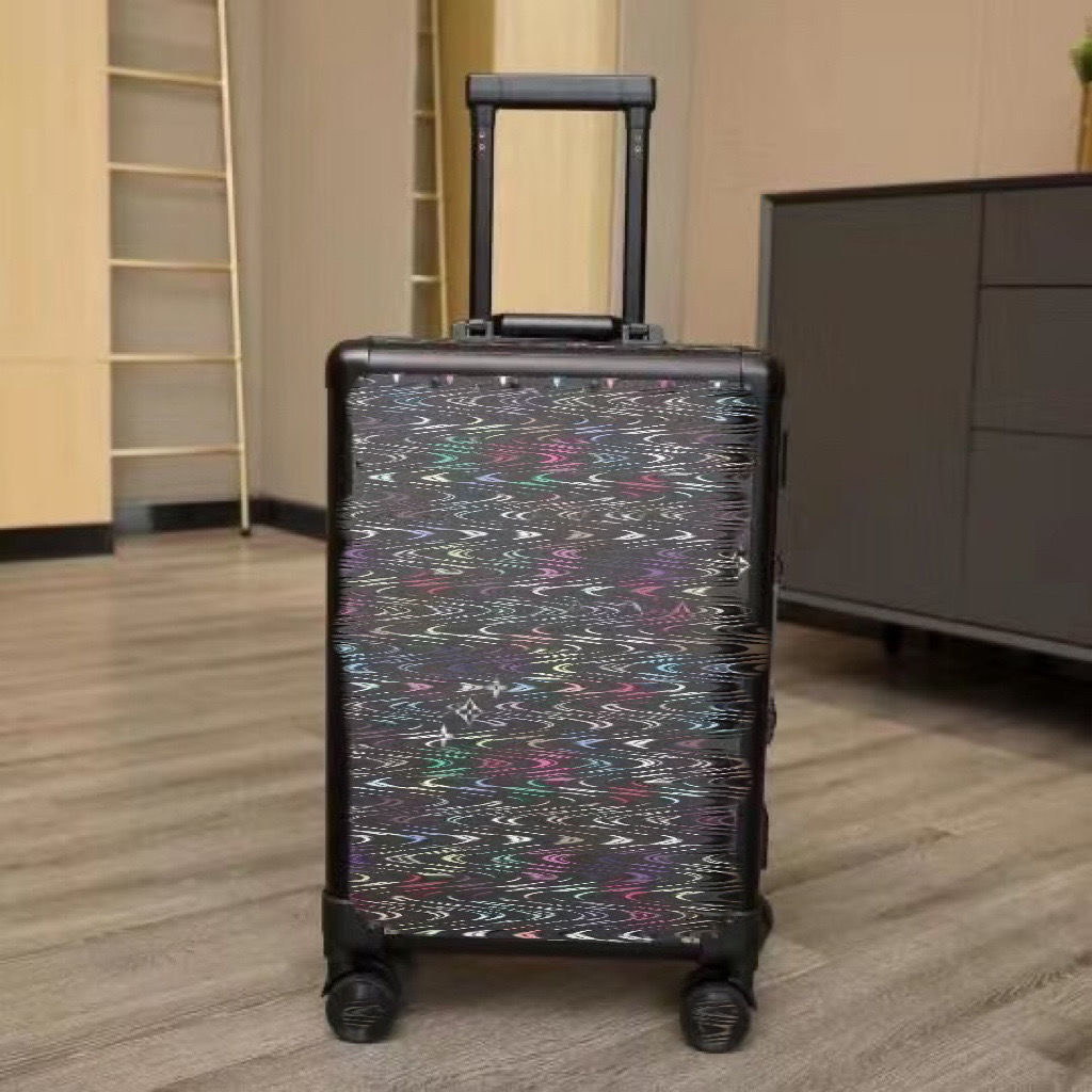 

9A top Suitcase luxury designers Luggage Fashion unisex Trunk Bag Flowers Letters Purse Rod Box Spinner Universal Wheel Duffel Bags 50 cm size come
