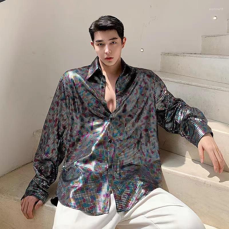 

Men's Casual Shirts S081295 Fashion Men's 2022 Runway Luxury European Design Party Style Clothing, Picture shown