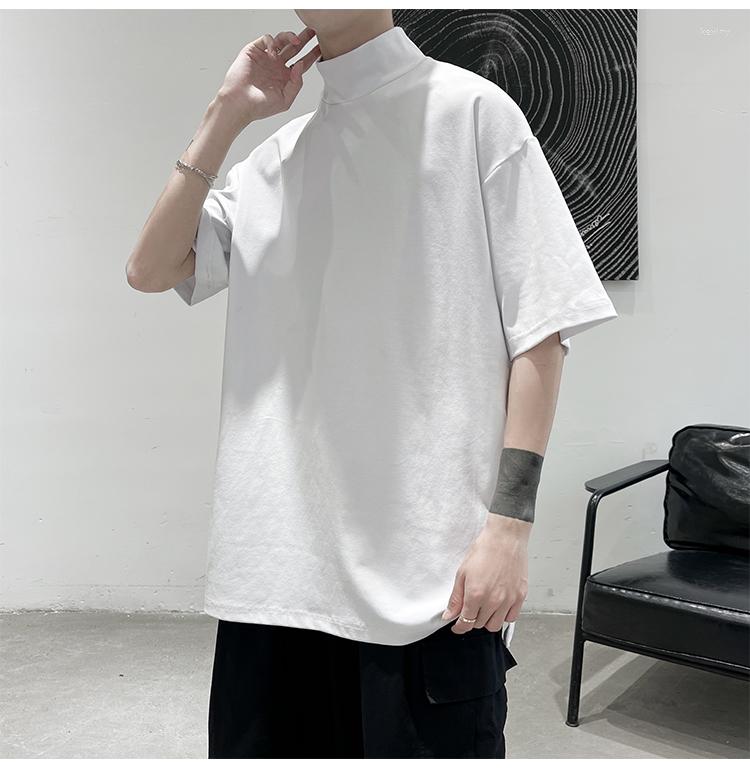 

Men's T Shirts M1351 Solid Color T-shirt Men's Summer Loose Bottoming Shirt Short Sleeve Half Casual Top, Auburn