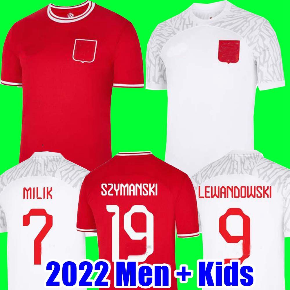 

2022 POLAND Soccer Jerseys LEWANDOWSKI MILIK men kids kit home away jersey 22 23 red white ZIELINSKI youth children PISZCZEK Jerseys GROSICKI, 2022 away adult