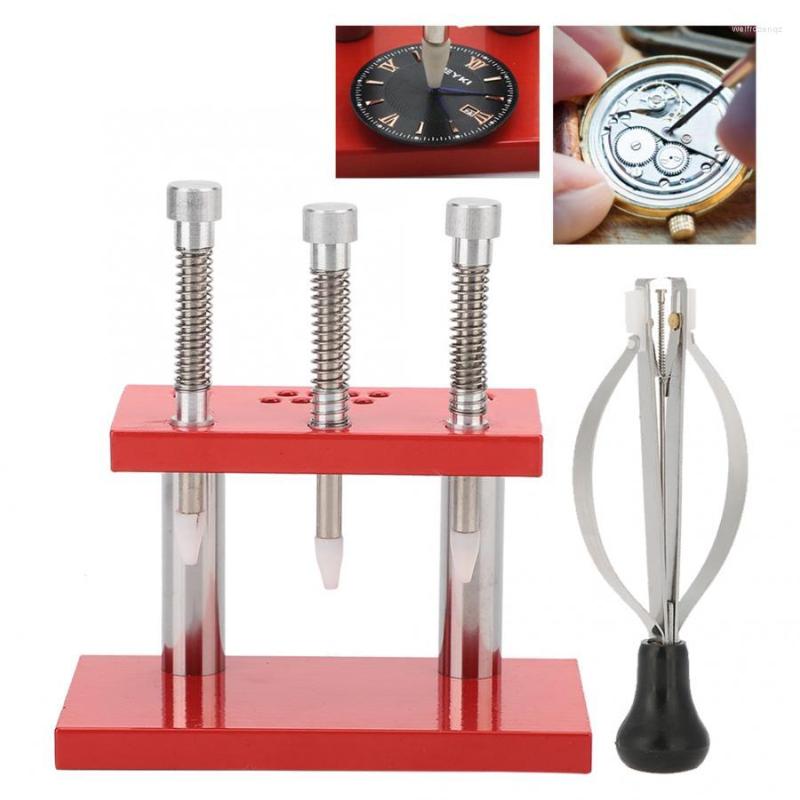 

Watch Repair Kits Professional Hand Presser Puller Tongs With 7 Heads Setting Fitting Set Stainless Steel Tool For Watchmaker