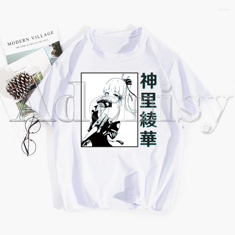 

Men's T Shirts Hu Tao Ayaka Genshin Men Women T-shirt Tops Crew Neck Fitted Soft Anime Manga Tshirt Tee Shirt Clothes