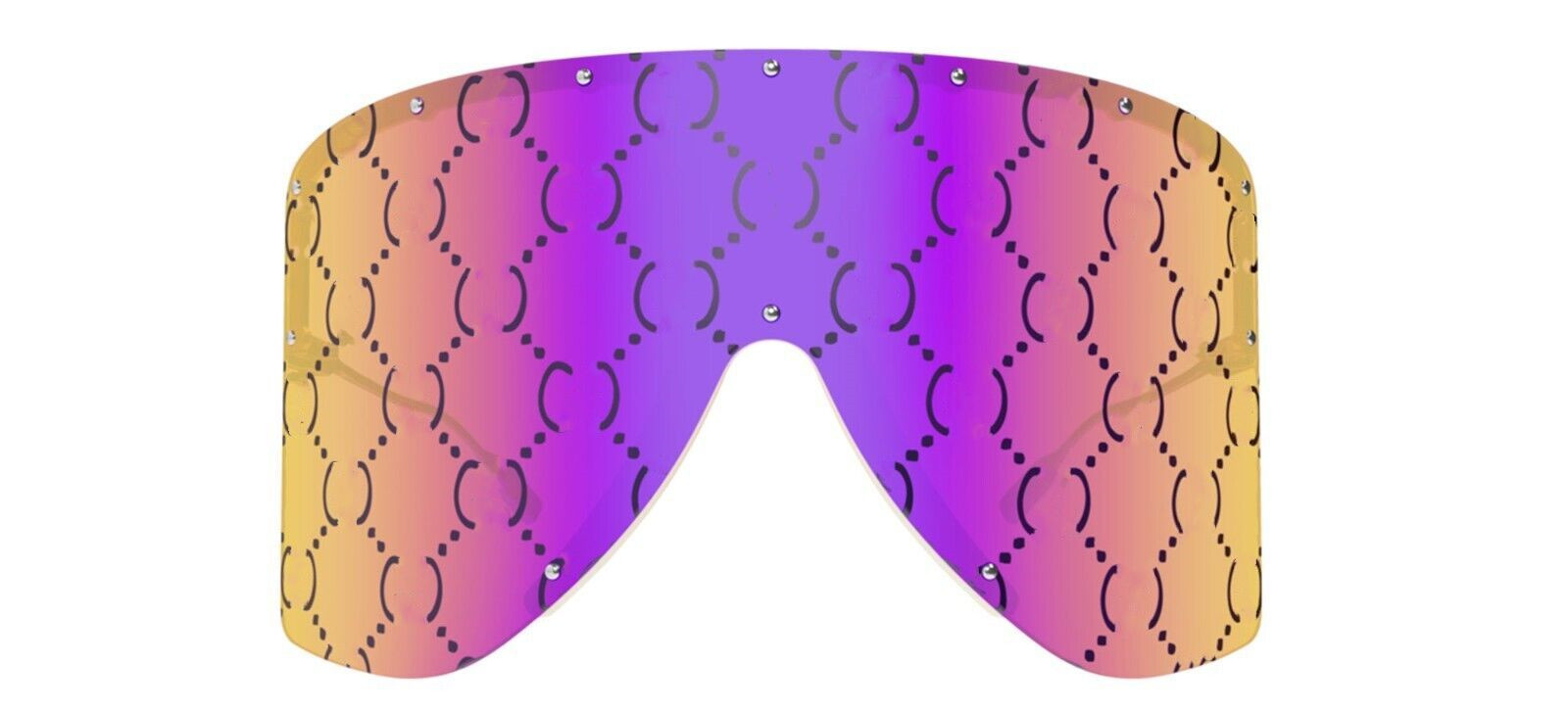 

Summer Sunglasses For Men and Women style Anti-Ultraviolet 1245S 1244 004 Gold Silver Grey Lens Oversized Retro Plate Shield Full Frame fashion Eyeglasses Random Box