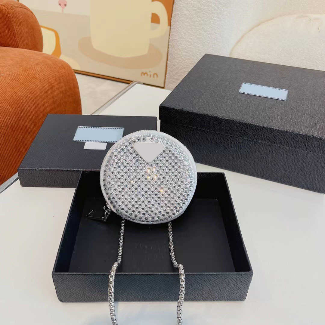 

Wallets Shoulder Bags Diamonds Mini Coin Purse Women Designer Handbags Crossbody Bags Shoppers Tote Vintage Messenger Bag Purses 220920, Yellow-11*2--circular