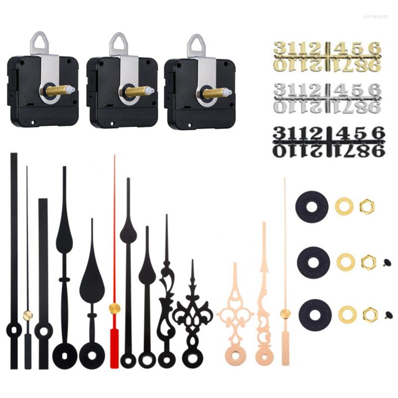 

Watch Repair Kits 3Pcs Long Shaft Quartz Clock Movement Mechanism With 5 Pairs Hands And Numerals Kit DIY Parts Replacement 31mm