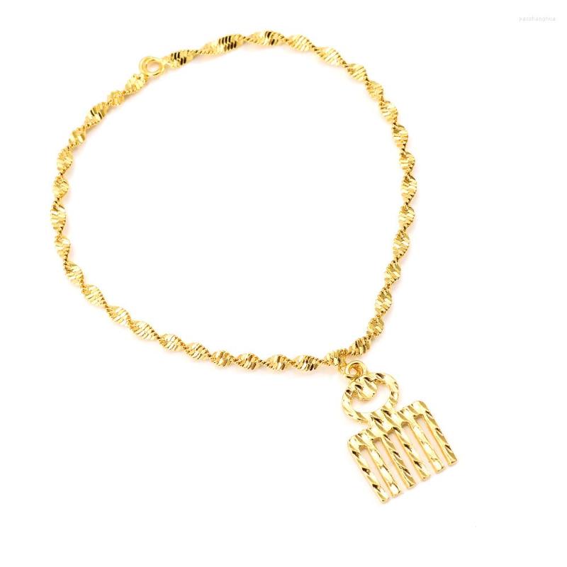 

Charm Bracelets African Symbol Gold Color Africa Bangles Material Adinkra Gye Nyame Hand Chains Ethnic Jewelry Gifts