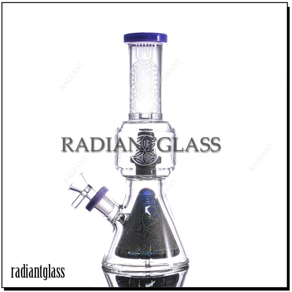 

Hookahs Pyramid Core Perc Frosted Glass Bong Heavy Water Beaker Bong With 18mm Male Bowl Accessories