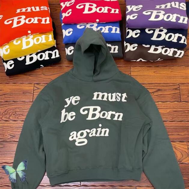 

Hooded Sweatshirt Men Women Foam Letter Loose Hoodie Sweatshirt