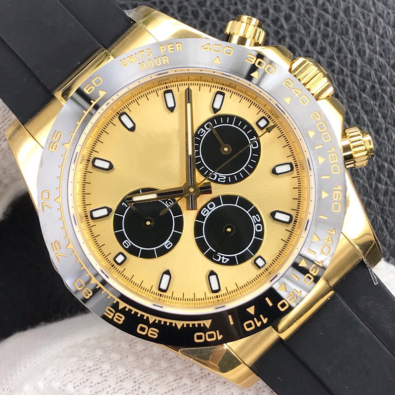 

Watch Mens Watch Automatic Mechanical 40mm Rubber Strap Sapphire Waterproof Design Montre de luxe Fashion Wristwatch, Color 1