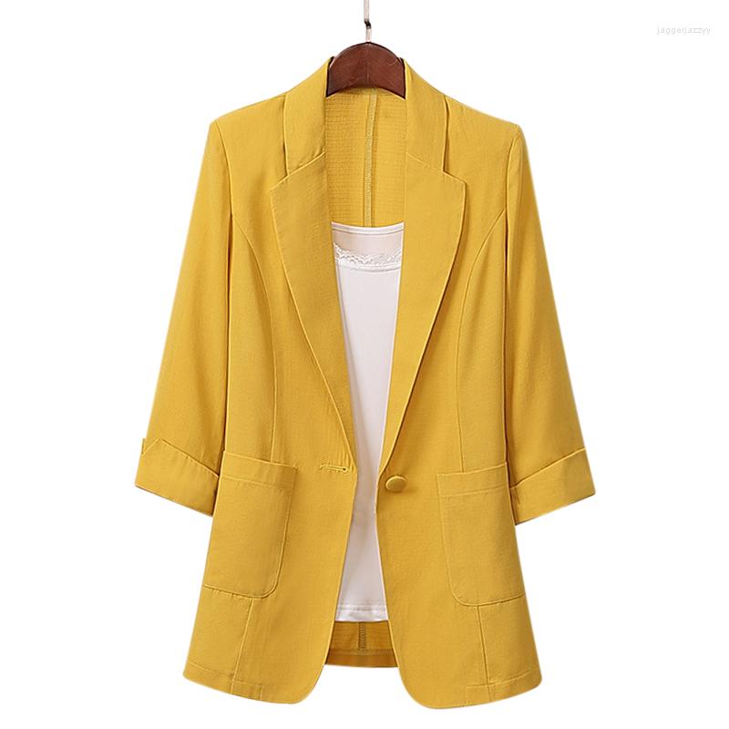 

Women's Jackets Cotton And Linen Long Large Size Suit Jacket Loose Casual Fashion Women'S Clothing TY66, White