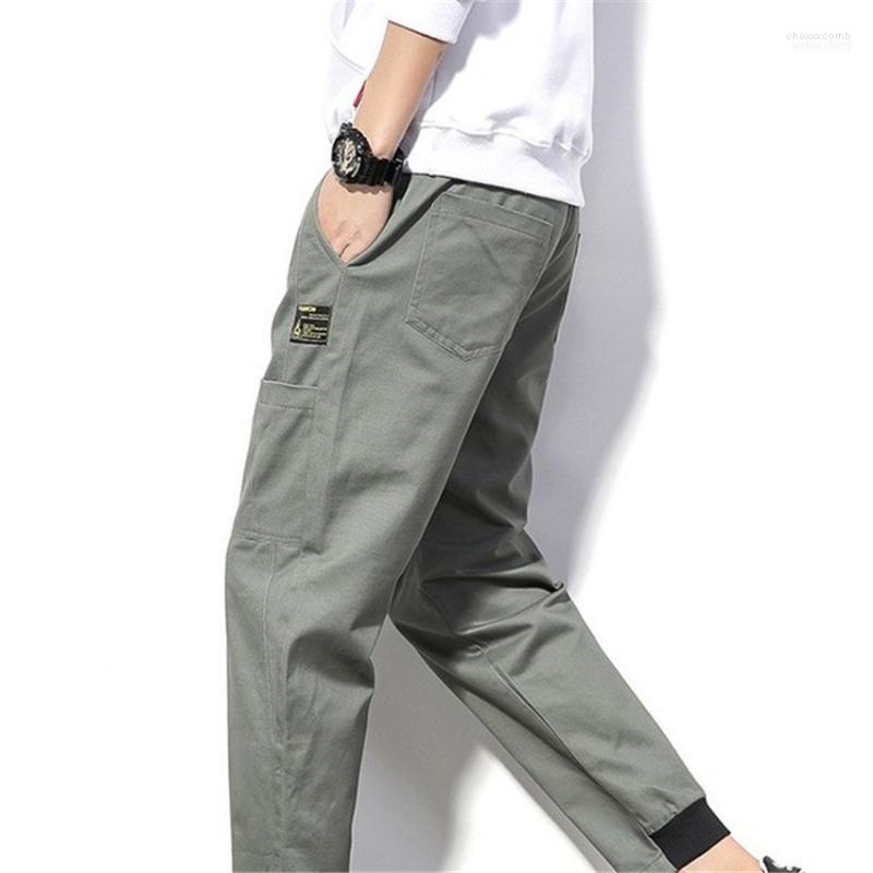 

Men's Pants Men's WAGGIE'S WALKER 2022 Korean Casual Trend Solid Color Loose Men' Elastic Waists Thin Polyester Sweatpants, Black