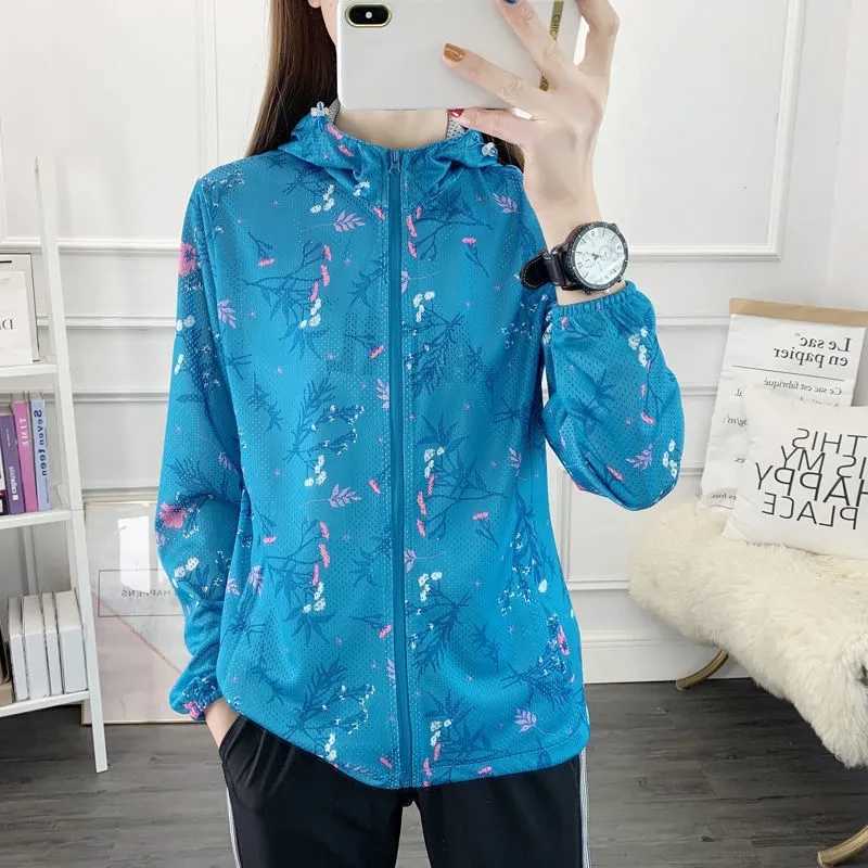 

Women's Jackets 2022 New Breathable Sun Protection Clothing Summer Women Coat Camouflage Mesh UV Protection Outdoor Mountaineering Beach Jacket T221008, Light blue