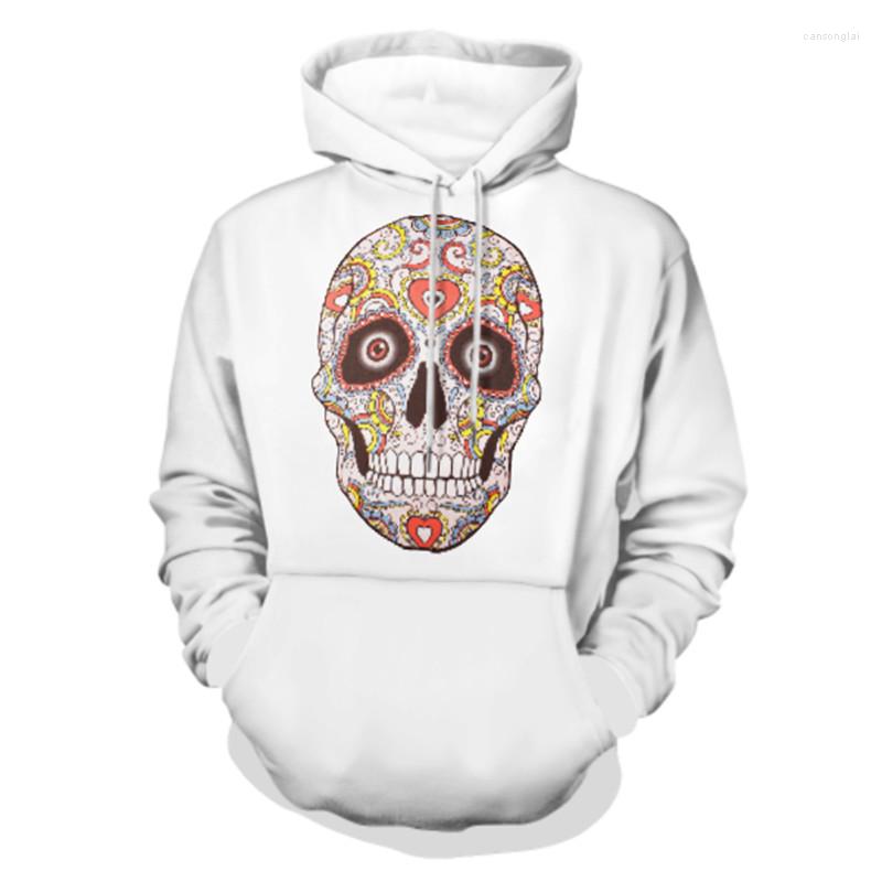 

Men's Hoodies 2022 Harajuku Sugar Skull Gothic Style Printed Hoodie Comfortable Loose Street Men's And Women's Hooded Jacket, Black