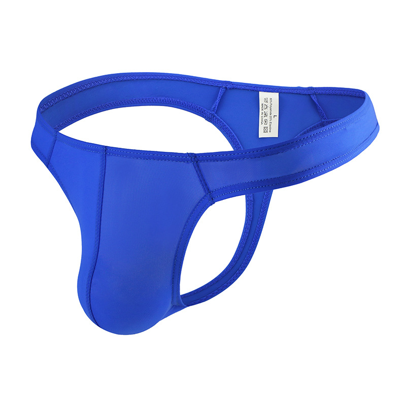 

Wholesale Men's G-strings Thongs Low Rise High Cut Transparent Sexy Underwear For Young Boys, As the picture