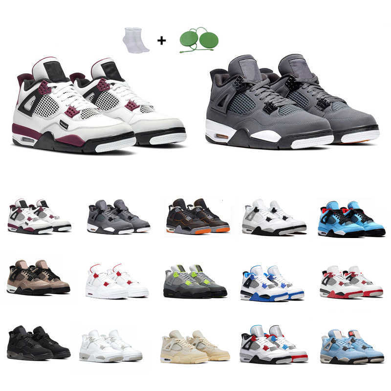 

Basketball Shoes Mens Trainers Sneakers Comfortable Breathable Cool Grey Bred Cactus Jack Blue Fire Red White Sail Taupe Haze Men 4S 4 Size, What the