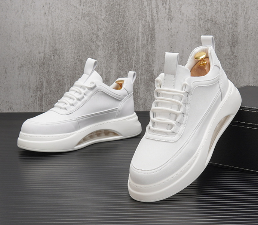 

Breathable Men Running Shoes High Elasticity Air Cushion Gym Trainers Outdoor Sport Shoes Thick Sole Platform Jogging Sneakers