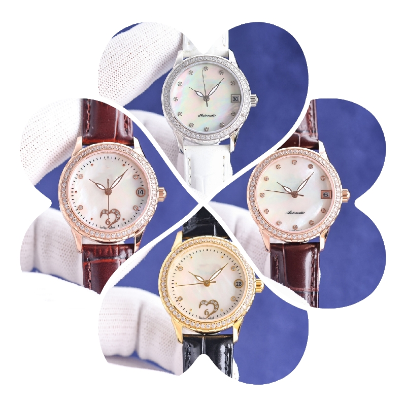 

Montre de luxe womens watches 33mm Automatic mechanical movement pearl fritillaria Dial luxury watch Wristwatches 50m waterproof, As picture
